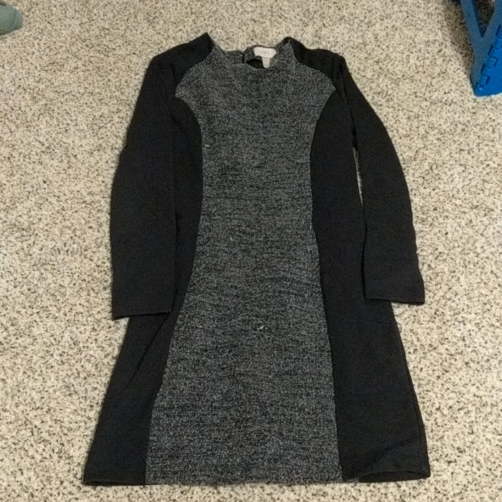 Loft petite small long sleeve black dress - Picture 3 of 3